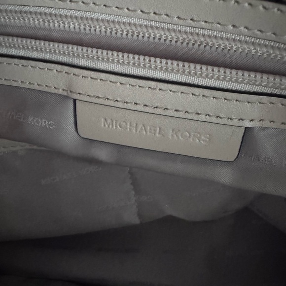 Michael Kors Monogrammed Gray and Cream Tote - Picture 5 of 8